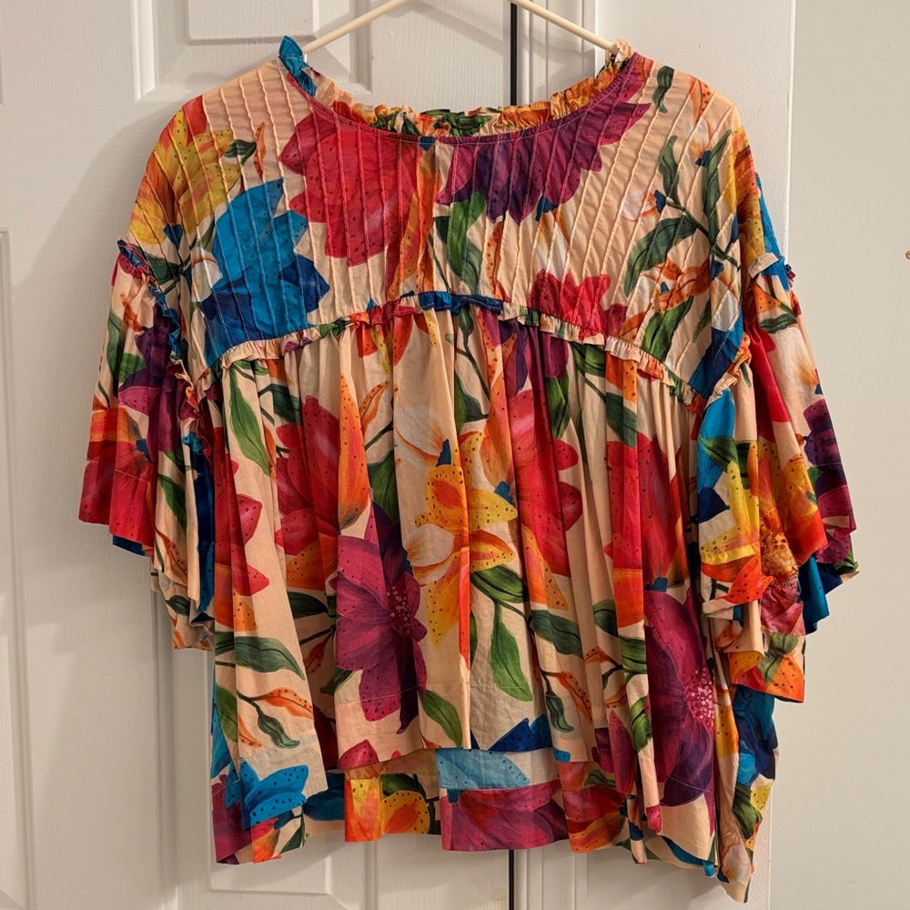 FARM Rio Colorful Floral Blouse